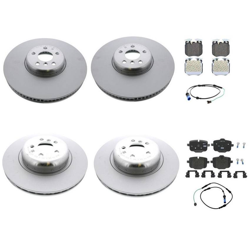 BMW Brake Kit - Pads and Rotors Front &  Rear (374mm/370mm)